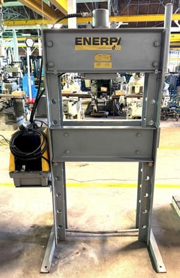 50 Ton, Enerpac, hydraulic H-frame press, 14" stroke, 50" DL, Enerpac PH462P pump - Image 7