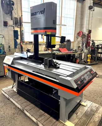 18" x 22" Marvel #Series-8-Mark-II, tilt frame vertical band saw, 14' 6" x 1" x .035" blade, 50-450 FPM, 2 - Image 2