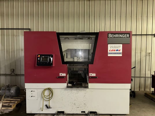 20" x 16" Behringer #HBE411A, Horizontal Saw, 5 HP, 33-360 FPM, Chip Conv., 25.6" feed, 2022 - Image 1