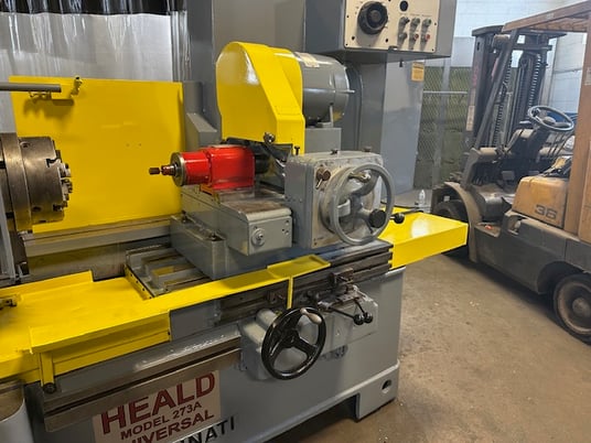 Heald #273A, internal grinder, 28" sw, 4" risers, 12" extended base, workhead sine bar, hydrostatic ways - Image 6