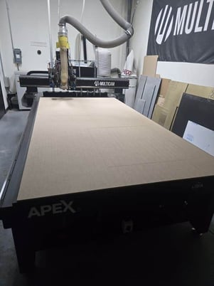 Multicam #Apex-1R, CNC router, 5' x 10', oscilating knife module, drag knife module, automatic lubrication - Image 1