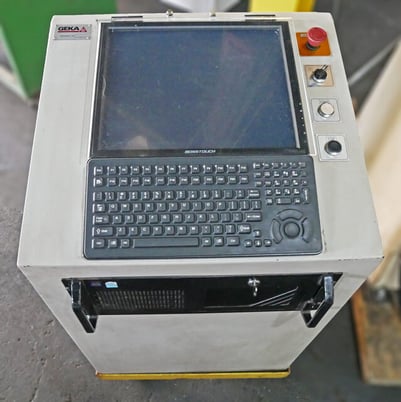 6-1/2" x 6-1/2" x 1/2" Geka #Hydracrop-110SD, CNC Deep Throat Ironworker, 24" throat, Dual Cylinder - Image 8