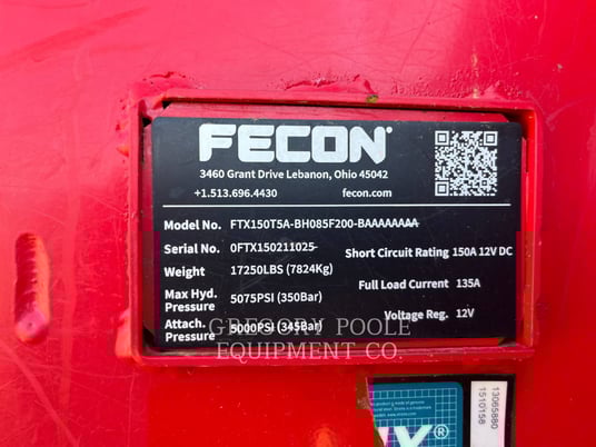 Fecon FTX150T5A, Forest Machine, 1404 hours, S/N: 0FTX150211025, 2023 - Image 6