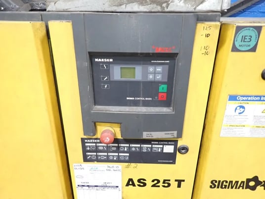 Kaeser #AS-25-T, Rotary Screw Air Compressor, 25 Hp, 460 V., 3560 RPM - Image 3
