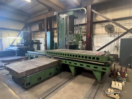 5" Giddings & Lewis #65-H5-T, horizontal boring mill table type, 60" x120" tbl., 36" spindle travel, Anilam - Image 1