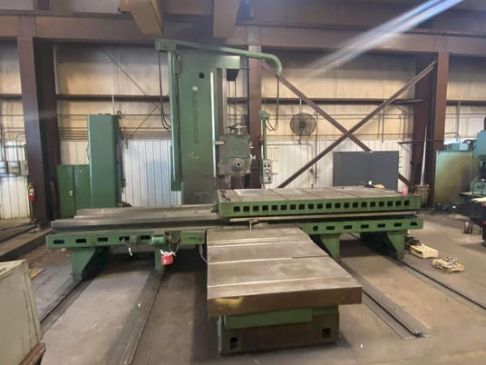 5" Giddings & Lewis #65-H5-T, horizontal boring mill table type, 60" x120" tbl., 36" spindle travel, Anilam - Image 3