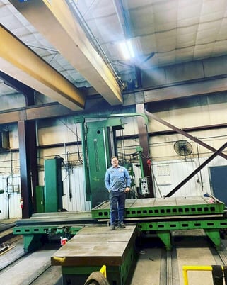 5" Giddings & Lewis #65-H5-T, horizontal boring mill table type, 60" x120" tbl., 36" spindle travel, Anilam - Image 4