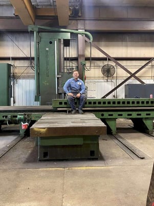 5" Giddings & Lewis #65-H5-T, horizontal boring mill table type, 60" x120" tbl., 36" spindle travel, Anilam - Image 5