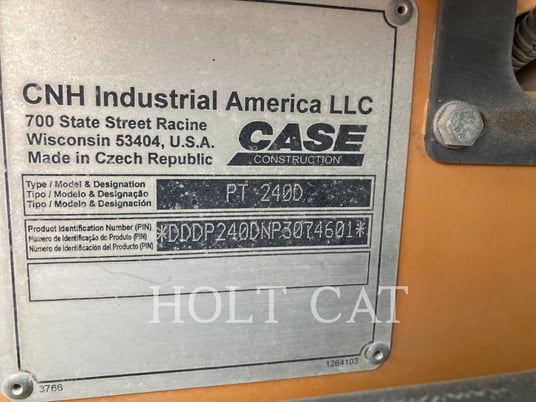 Case PT240D, Pneumatic Tired Compactor, 793 hours, S/N: 3074601, 2024 - Image 6