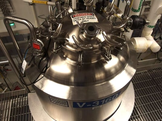 264 gallon Feldmeier Equipment Inc., Stainless Steel jacketed reactor / fermenter, 50 psi / FV @ 400&deg;F, 1993 - Image 5