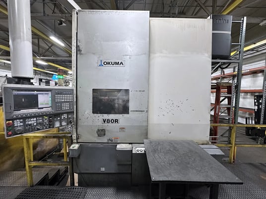 32" Okuma #V80R, CNC vertical turret lathe, 39.37" swing, OSP-P200L, 2008 - Image 1