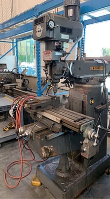 Lagun #FTV-2, vertical mill, 9" x48" tbl., 3 HP, 34.62" X, 16" Y, 5" Z, R-8, Newall 2-Axis digital read out - Image 1