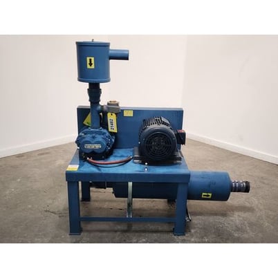 46 cfm, Tuthill #3006-21L2-5929, Rotary Positive Displacement Vacuum Blower Package, 10 HP, 1078 RPM, 10" Hg - Image 2