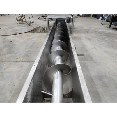 16" diameter x 19.5' long RMF #SC1618, Stainless Steel Screw Conveyor Part - Image 2