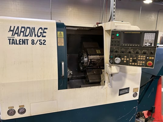 Hardinge #Talent-8/52, CNC lathe, 3-jaw chuck, 2" bar, Fanuc Oi-TB, tailstock, chip conveyor - Image 1
