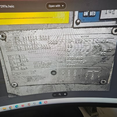 60 Ton, Bliss #C-60, punch press, 4" stroke, 14.5" Shut Height, 3" adj., 21" x32" bed, 90 SPM, 1998 - Image 4