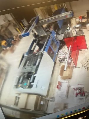 674 Ton, 110 oz., Haitian #MA6000-4500, servo hydraulic horizontal plastic injection molder, 34.65" x 34.65" - Image 6