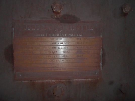 5000 HP 40/80 RPM General Electric, MCF, 700 Volts, 550V exc, 265 exc amps,5830 amp arm - Image 5