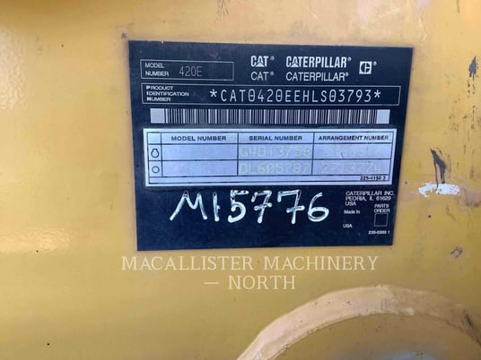 Cat 420E, Backhoe Loader, 4561 hours, S/N: HLS03793, 2007 - Image 6