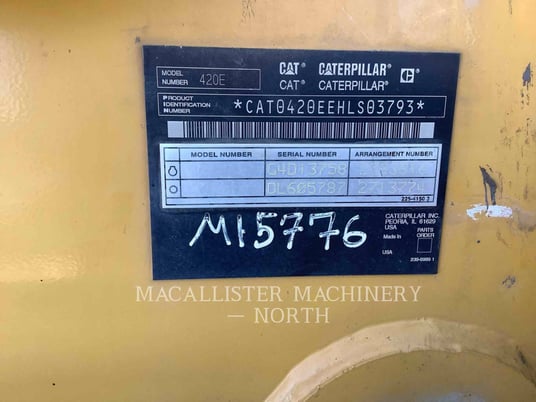 Cat 420E, Backhoe Loader, 4561 hours, S/N: HLS03793, 2007 - Image 8