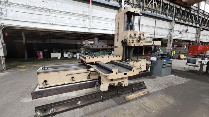5" Giddings & Lewis #350-T, table type horizontal boring mill, 60" x 98", 79" X, 60" Y, 90" Z, #6MT, 25 HP - Image 2