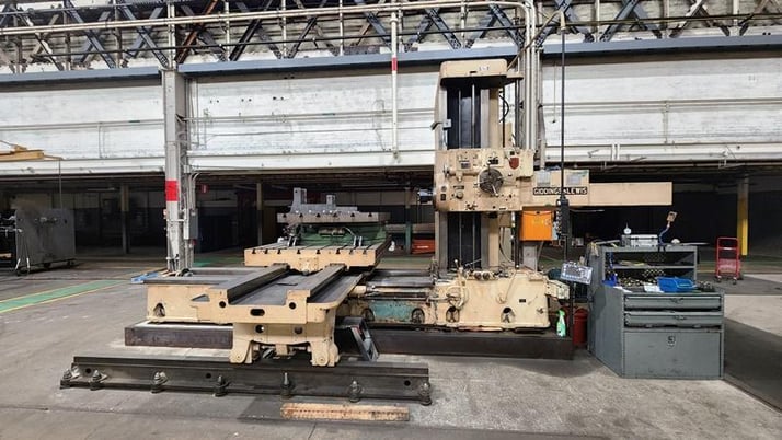 5" Giddings & Lewis #350-T, table type horizontal boring mill, 60" x 98", 79" X, 60" Y, 90" Z, #6MT, 25 HP - Image 3