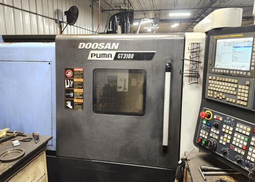 Daewoo Doosan #Puma-GT3100, 2-Axis CNC lathe, Fanuc i Control, 28.3" swing, 4" bar, hydraulic 3-jaw 12" - Image 2