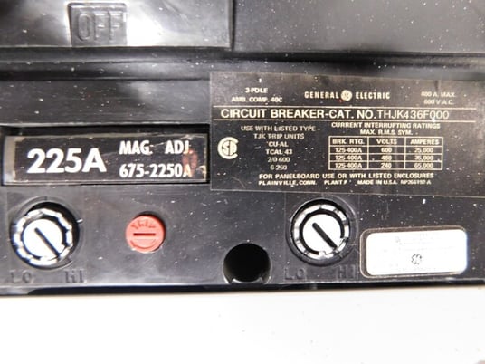 225 Amp. General Electric, CCB, panelboard, 4W, 3 phase, 277/480 Volts - Image 5