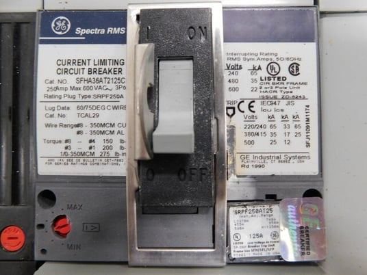 225 Amp. General Electric, CCB, panelboard, 4W, 3 phase, 277/480 Volts - Image 6