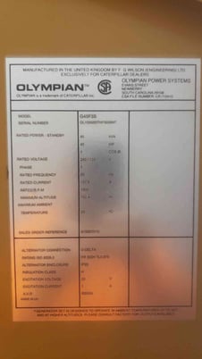 45 KW Caterpillar Olympian #G45F3S, Nat Gas LP Generator, Ford #ESG engine 1PH, 510Hrs, 2002 - Image 2