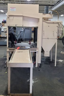 Abrasive Blast Systems #6048, blast cabinet, 2 turn table carts, 900 cfm dust collector - Image 2