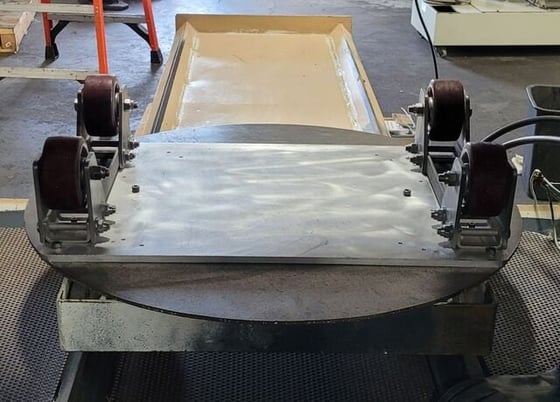 Abrasive Blast Systems #6048, blast cabinet, 2 turn table carts, 900 cfm dust collector - Image 7