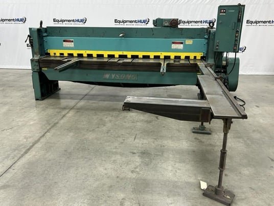3/16" x 10' Wysong #1010, mechanical shear, front operated power back gauge, 16 hold downs, 10 HP, fine - Image 2