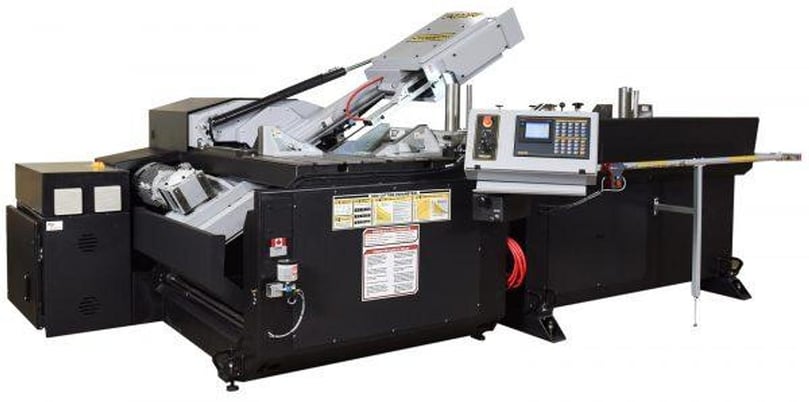 22" x 18" Hyd-Mech #V-18APC-60, automatic vertical bandsaw, 1-1/4" x 16' 11" blade, 65-385 SFM, PLC Control - Image 1