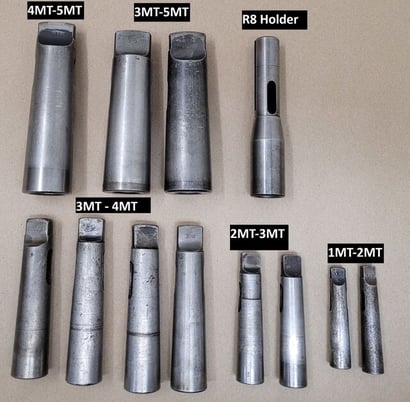 Set of 12 Morse Taper/R8 Holder Sleeves - Image 1