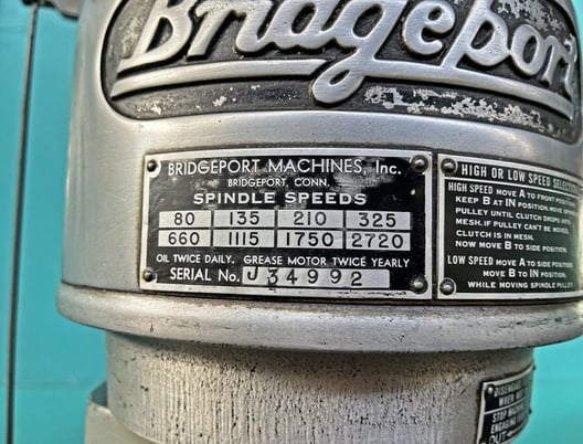 Bridgeport #Series-I, Vertical Milling Machine, 9" x 42" table, 30" X, 12" Y, 16" Z, 5" Quill, 80-2720 RPM - Image 8