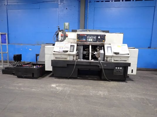 Mazak #Dual-Turn-20, CNC Lathe, 3 jaw 10" chuck, Mazatrol 640T Control, Chip Conv., 2010 - Image 2