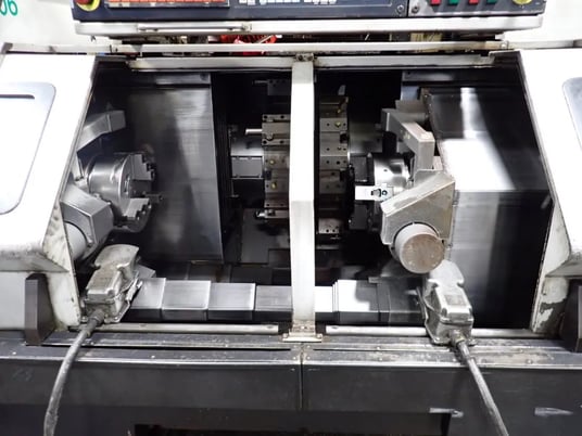 Mazak #Dual-Turn-20, CNC Lathe, 3 jaw 10" chuck, Mazatrol 640T Control, Chip Conv., 2010 - Image 3