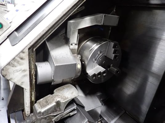 Mazak #Dual-Turn-20, CNC Lathe, 3 jaw 10" chuck, Mazatrol 640T Control, Chip Conv., 2010 - Image 4