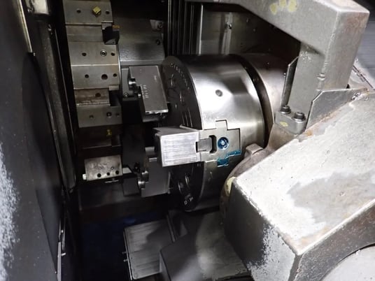 Mazak #Dual-Turn-20, CNC Lathe, 3 jaw 10" chuck, Mazatrol 640T Control, Chip Conv., 2010 - Image 6