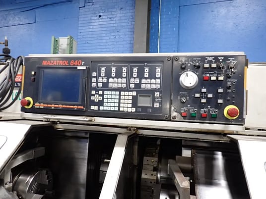 Mazak #Dual-Turn-20, CNC Lathe, 3 jaw 10" chuck, Mazatrol 640T Control, Chip Conv., 2010 - Image 10