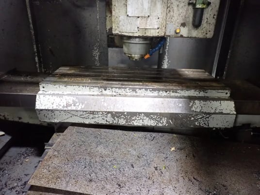 Johnford #SV-45, CNC vertical machining center, 20" x48" capacity, Fanuc 18-m, oil cooler, chip pan, 2000 - Image 3