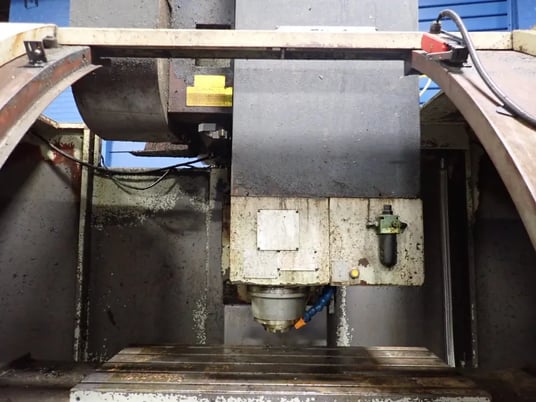 Johnford #SV-45, CNC vertical machining center, 20" x48" capacity, Fanuc 18-m, oil cooler, chip pan, 2000 - Image 4