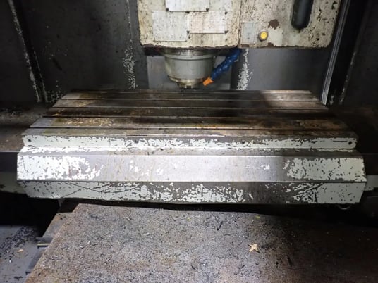 Johnford #SV-45, CNC vertical machining center, 20" x48" capacity, Fanuc 18-m, oil cooler, chip pan, 2000 - Image 5