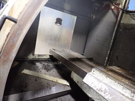 Johnford #SV-45, CNC vertical machining center, 20" x48" capacity, Fanuc 18-m, oil cooler, chip pan, 2000 - Image 6