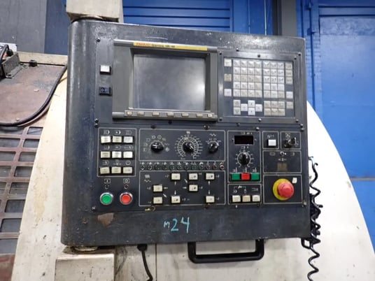 Johnford #SV-45, CNC vertical machining center, 20" x48" capacity, Fanuc 18-m, oil cooler, chip pan, 2000 - Image 8