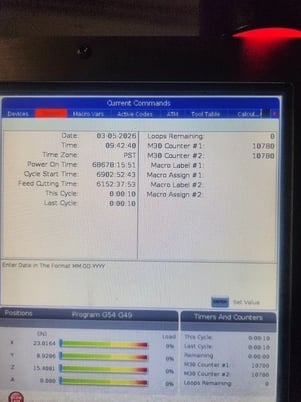 Haas #DM-2, 4th Axis CNC vertical machining center, 28" X, 16" Y, 15.5" Z, 15000 RPM, 18 automatic tool - Image 3