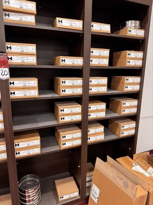 W.S. Tyler, Ro-Tap #RX-29-E, pure test sieve shaker, Hogentogler & Co. standard test sieves, 8" sieves, 2019 - Image 8