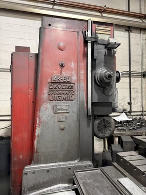 4" Devlieg #4K-60, CNC Spiramatic horizontal boring mill table type, 20" spindle travel, 60" horizontal - Image 6