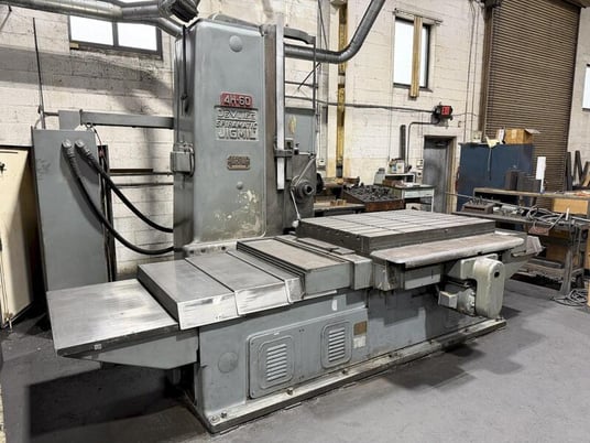 4" Devlieg #4H-60, CNC Spiramatic horizontal boring mill table type, 36" x72" table, 60" X, 48" Y, 24" Z, 20" - Image 1